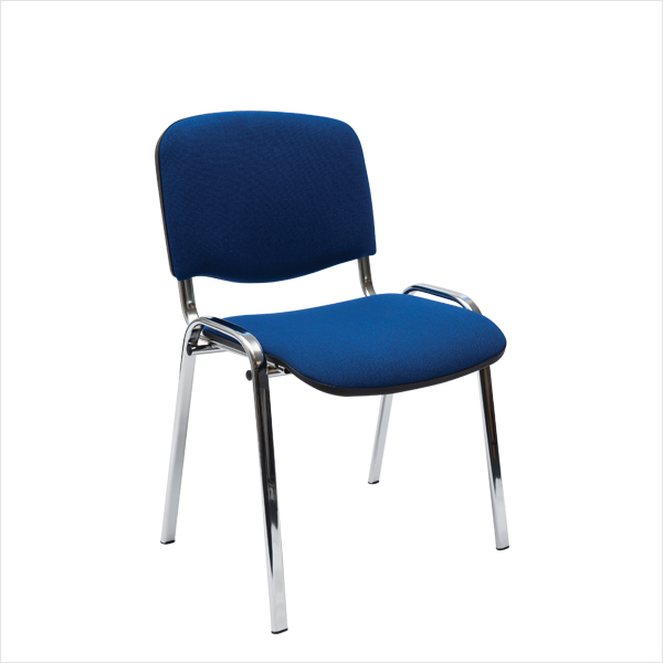 Comfort Basic stol med blankt stel - Blå